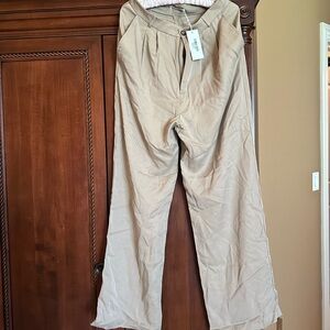 Reformation khaki Mason Pants size 8 New with tags